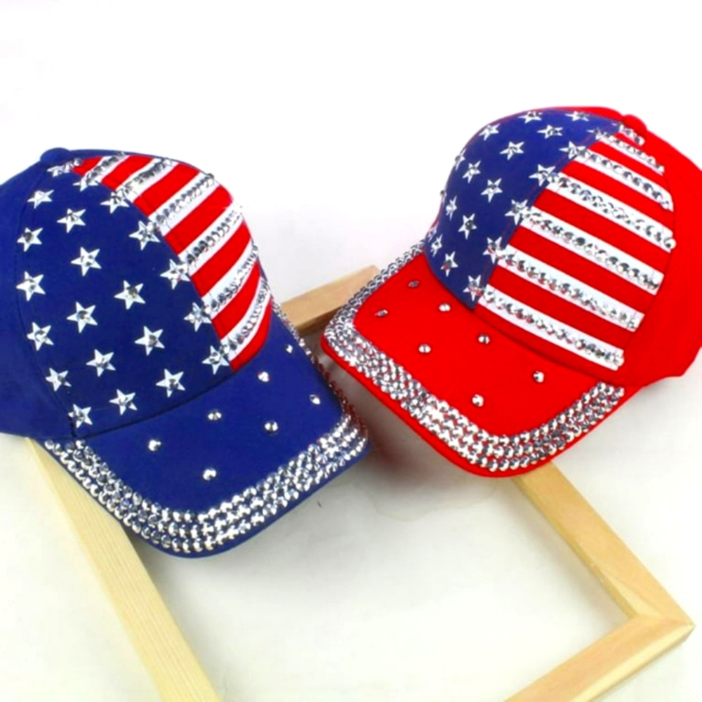 USA Rhinestone Baseball Cap